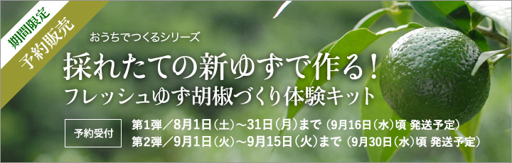 フレッシュゆず胡椒づくり体験キット