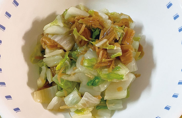 白菜のゆずすこなめ茸和え