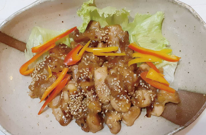 鶏もも肉とマヨポンゆず胡椒炒め