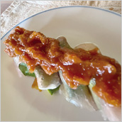 アボカド生ハム巻きサルサソース