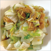 白菜のゆずすこなめ茸和え