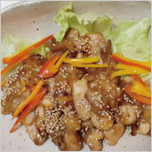 鶏もも肉のマヨポンゆず胡椒炒め