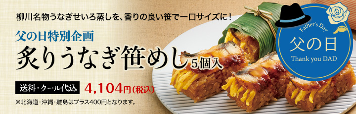 父の日ギフト炙りうなぎ笹めし